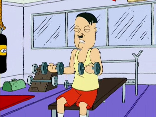 Hitler at the Gym on Family Guy
