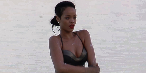Rihanna Swims in the Dead Sea in Israel